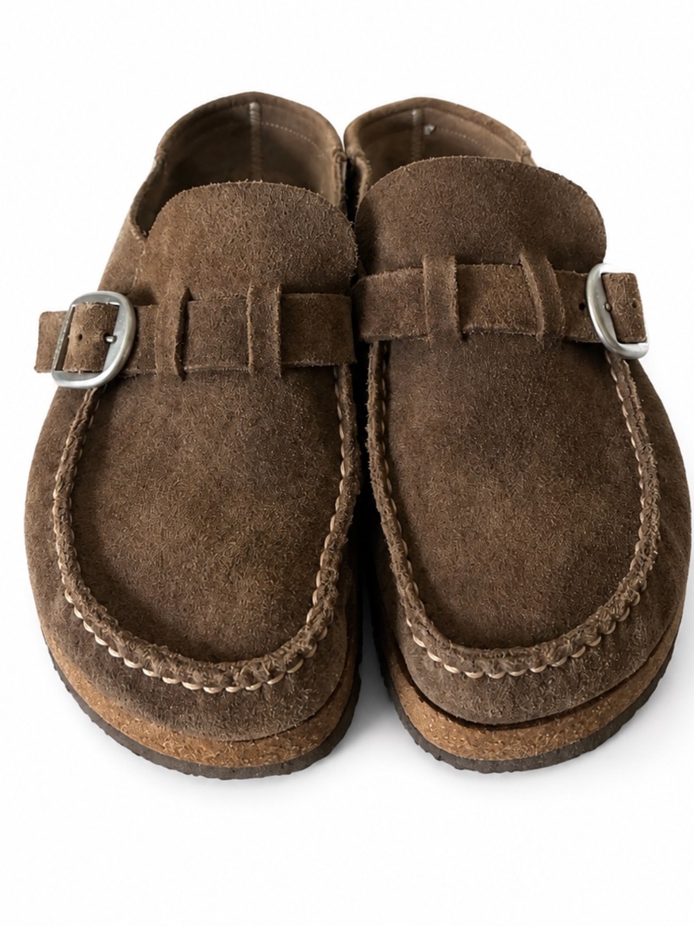 Birkenstock Buckley Suede Clogs Gray Taupe Fit EU 37 US 6-6.5